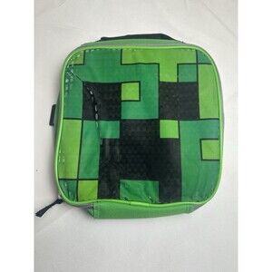Minecraft Creeper Soft Lunch Box Bag Tote Kit Insulated Green NWOT